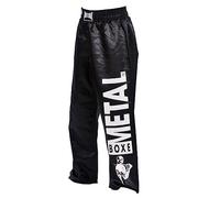 Metal Boxe. Pantalones de full contact de color negro, 170 con inscripción Metal Boxe