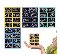 Metal Brain Teaser Puzzles, Metal Brain Teaser Ring Ring Toys Educational, Educational Party Favors For Home School Travel Viajes De Navidad Halloween Vacaciones