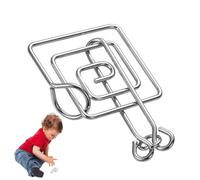 Metal Brain Teaser Puzzles, (Set Of 8) Metal Wire Puzzle, Steel Games Physics Mind Metal's Puzzles For Kids, Brain Teaser Test Disentanglemen Iron Link Unlock Interlock Game, Games For Boys Girl