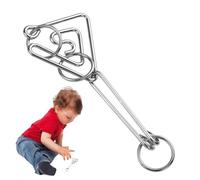 Metal Brain Teaser Puzzles, (Set of 8) Metal Wire Puzzle, Steel Games Physics Mind Metal's Puzzles For Kids, Brain Teaser Test Disentanglemen Iron Link Unlock Interlock Game, Games For Boys Girl