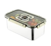 Metal Bread Box - Stainless Steel Airtight Storage Container | Lid Handle | Kitchen Pantry Home Food Organizer Sandwich Toast Loaf Bagel Dough Fresh Keeping Fridge Countertop Storage Solution Durable