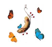 Metal Butterfly Banana Hammock Feeder for Garden, Weatherproof Bird and Bee Attractor (1 PCS)
