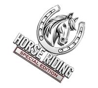 Metal Car Decal 3D Horse Riding Emblem Sedan Decal
