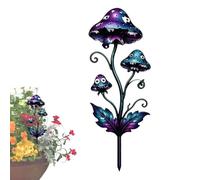 Metal Carnivorous Plant - 2D Weather Resistant, Gothic Toothy Plant | Mushroom Decorative Metal Garden Stakes for Halloween, Patio, Flower Beds, Balcony