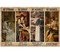 Metal Cartel Puerta Sé Fuerte Cuando estés débil Placa Cartel Retro Placa Metálica para la Pared para Cafetería Bar Cocina M