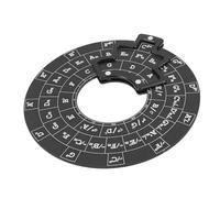 Metal Circle of Fifths Wheel Guitar Learning Tool para Música, Herramienta de Melodía Portátil para Guitarristas y Piano (BLACK)