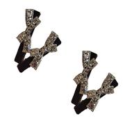 Metal Claw Clips,Pearl HairClips,Clips Large Plush Clip de lazo de diamantes de imitación negro, Clip de borde, Clip de flequillo de pelo roto, Clip superior, horquilla, pinzas for el cabello(Black/Wh