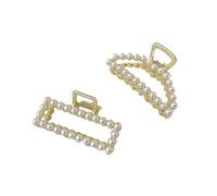 Metal Claw Clips,Pearl HairClips,Clips Large Plush Pinzas for el cabello Clip de perlas de metal for mujer Adorno de cabeza Horquilla Clip lateral Parte posterior de la cabeza(Mix)