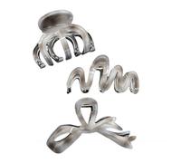 Metal Claw Clips,Pearl HairClips,Clips Large Plush Pinzas for el cabello, horquilla irregular hecha a mano for mujer, tocado for la cabeza con horquillas con Clip de tiburón(3 pcs)