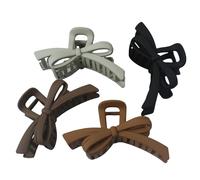 Metal Claw Clips,Pearl HairClips,Clips Large Plush Pinzas for el cabello Pinza for el cabello con lazo grande for mujeres con pinza for el cabello de tiburón for moño en la parte posterior de la cabez