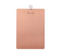 Metal Clipboard with Rustproof Iron Sheet, Secure Metal Clamps, Scratch - Resistant Writing Surface, Suspensible Wall - Mount Design, for Nurses Artists Students and Office Use (Oro rosa)