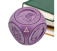 Metal Cubes estándar de poli líderes | Juguete geométrico giratorio para juegos de rol, estrategia de mesa Diversión, cubos de mesa colectivos para adolescentes, adultos, aulas, viajes