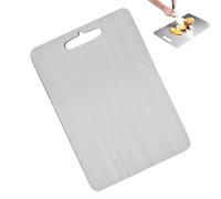 Metal Cutting Board - Stainless Steel 20x29cm | Cutting Board, Double-Sided Large Easy Grip Baking Boards For Countertop Kitchen Tool | For Home Cooking And Food Preparation