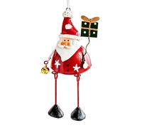 Metal Dangling Leg Santa Snowman Reindeer Decor | Christmas Tree Ornaments | Christmas Tree Pendants For Cabinet Handle, Shelf, Doorway, Wreath Fireplace Mantle, Window,