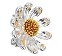 Metal Decor Women's Daisy Brooch Flower Collar Pin Stylish Shirt Accessories for Lady Random