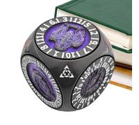 Metal Dice - 1.65in Standard Game Set for Teens, Adults with Multi Sided Play Function, Rotating Geometric Toy for Family, Couples, Classroom, Travel, Metal Alloy, Gaming, Educational Use