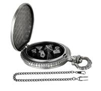 Metal Dice, Polyhedral Role Playing Set, 7 Pieces With Pocket Watch Case, Durable Alloy Construction, Compact Portable Design, Board Game Accessories For Players Beginners Adults Travel Home