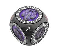 Metal Dice Set, Standard Gaming Dice, Heavy Duty Rotating Geometric Design, Role Playing Dices for Teens, Adults, Couples, Family Game Nights, Classroom Activities and Travel