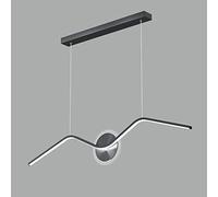 Metal Dimmable LED Hanging Lamp Length Adjustable Linear Pendant Light Fixture Acrylic Chandelier for Living Room Restaurant Island Bedroom