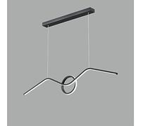 Metal Dimmable LED Hanging Lamp Length Adjustable Linear Pendant Light Fixture Acrylic Chandelier for Living Room Restaurant Island Bedroom