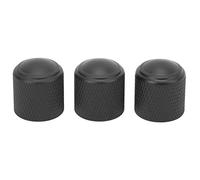 Metal Dome Guitar Knobs 3Pcs | Aluminum Alloy Replace Used Knobs | Tight Fit Volume Tone Control | Top - Grade Guitar Parts Set (Black)