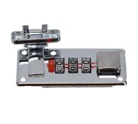Metal dorado para candado combinado 65 x 29 mm, estilo vintage, metal | Diseño retro, se adapta a cajas de joyería de madera, cajas de vino, cofres de herramientas, montaje seguro con tornillos