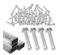 Metal Drilling Screws, Self Tapping Fasteners, Hex Head Screw Set, Resistant Stainless Steel for Secure Grip Use 250 Pieces Mecanic Technician Repair Installation Workshop Tools