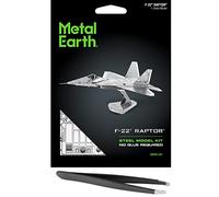 Metal Earth F-22 Raptor 3D Metal Modelo Kit Bundle con pinzas Fascinaciones