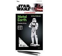 Metal Earth Fascinations Premium Series Star Wars Stormtrooper 3D Metal Model Kit Bundle with Tweezers