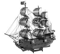 Metal Earth Puzzle 3D Barco Perla Negra Negro. Rompecabezas De Metal De Piratas Del Caribe. Maquetas Para Construir Para Adultos Nivel Moderado De 14.61 X 4.45 X 11.43 Cm