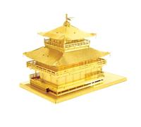 Metal Earth Puzzle 3D Pabellón Dorado Kinkaku-Ji. Rompecabezas De Metal De Arquitectura. Maquetas Para Construir Para Adultos Nivel Desafiante De 8.9 X 6 X 6.5 Cm