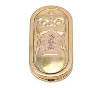 Metal EDC Fidget Slider Empuje Manual PPB Anillo magnético Moneda Slider Alivio del estrés Juguete para la yema del Dedo Cobre Premium Resistente al Desgaste Tamaño de Bolsillo (León)