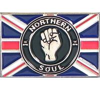 Métal Émail Badge à épingle broche Northern Soul Fist Union Jack (Drapeau)