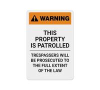 Metal Estaño Signo Esta Propiedad Está Vigilada. Los Intrusos Serán Procesados. Decoración Placas Metálicas No Es Fácil De Deformar Letrero Metálico para Garaje Hotel Pared 20X30Cm