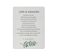 Metal Estaño Signo La Vida Es Increíble Decoración Letrero De Metal No Es Fácil De Deformar Letrero Metálico para Hogar Hotel Pared 20X30Cm