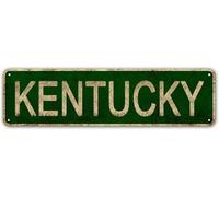 Metal Estaño Signo Las Mejores Ideas para Nombres De Estados De Estados Unidos como Kentucky Retro Chapas Metalicas Vendimia Letrero Metálico para Hotel Taberna Aseo 20X30Cm