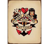 Metal Estaño Signo Los Pin-Ups Originales De Sailor Jerry Retro Placas Metálicas No Se Oxida Fácilmente Chapas Metalicas para Taberna Pared Baño 20X30Cm