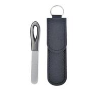 Metal Fingernail File - 420 Stainless Steel, Double-Sided Nail Shaping Tool | Portable Manicure File with Keychain Case, Reusable Nail Care Tool for Home, Travel, Beauty, Men Women