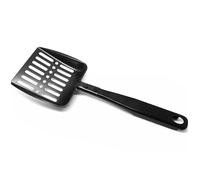 Metal Fireplace Ash Shovel, Hollow-Out Iron Wood Stove Ash Sifter, Coal Shovel for Fireplaces Fire Pit Tools, Outdoor BBQ Grills, Durable Black Design
