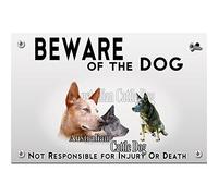 Metal Flat Beware of the Dog Australian Cattle Dog