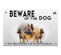 Metal Flat Beware of the dog belgian shepherd