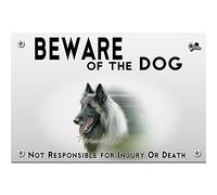 Metal Flat Beware of the dog belgian shepherd