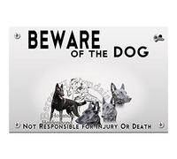 Metal Flat Beware of the Dog Dutch Shepherd Dog