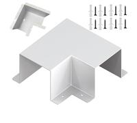 Metal Flat Elbow, Decorative Duct Parts, Flat Elbow for Ductless Split Systems, Split HVAC Heat Pumps Accessory, Duct System Plumbing, Outdoor Garden Yard Pipe Cover Weatherproof Protection Utility
