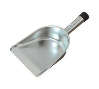 Metal Flour Shovel, Small Hand Scoop, Anti Slip Ergonomic Grip, Heavy Duty Piece Build, Kitchen Utility Spoon for Ice, Feed, Grain, Coffee Beans, Storage, Drawer, Compatible, Compact Size