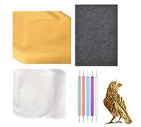 Metal Foil Embossing & Tooling Sets - Foil Art Kit | 10-30cm Sheets for Craft Design with Pattern Pens, Aluminum and Felt Material with Mat Support, Art Classroom Supply, DIY Decoration Set