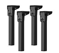 Metal Folding Table Legs - 4 Piece Hardware Kit for DIY Furniture Projects | Coffee Table Supports with Easy Installation, Strong Construction & Practical Replacement Parts for Balcony, Worksh