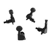 Metal Full Cerrado Ukulele -Contonante con Tornillos para 4 Cuerdas Ukulele Matt Black, Sonido Estable para Entusiastas