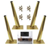 Metal Furniture Legs 10cm 50cm,4 Pcs Oblique Table Legs,Furniture Feet with Screws,DIY Replacement Legs,Black/Gold,Sofa Cabinet Desk Support Legs,Gold-55cm(21.7in)