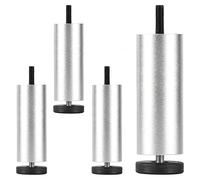 Metal Furniture Legs 6cm 8cm 25cm,4pcs Height Adjustable Table Legs,DIY Furniture Feet,Gold/Black,Sofa Cabinet Desk Coffee Table Replacement Legs,Silver-15cm/5.9in